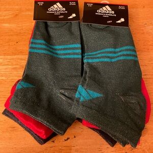 NWT adidas WOMAN'S SUPERLITE aeroready 2 PK of 3 pairs no show colorful socks